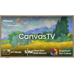 Hisense 55S7NQ 55" Canvas TV - Stunning 4K UHD 2160p Experience in Teak Finish - Elevate Your Viewing!